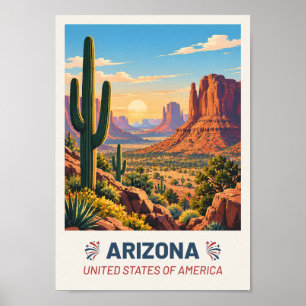 Arizona USA – Vintage Travel Poster