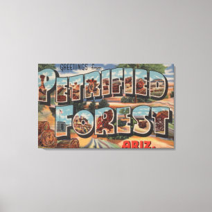 Arizona - Verhard bos - Grote letter Canvas Afdruk