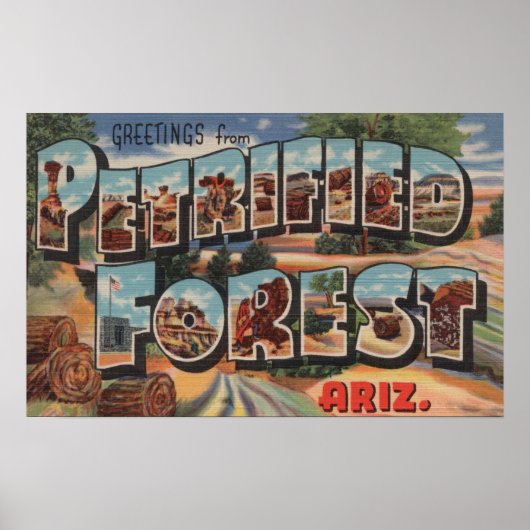 Arizona - Verhard bos - Grote letter Poster (Voorkant)
