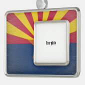 Arizona Verzilverd Kader Ornament (Links)