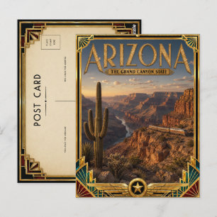 Arizona Vintage Art Deco Gouden Tijdperk Briefkaart