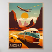 Arizona Vintage Travel Art Poster (Voorkant)