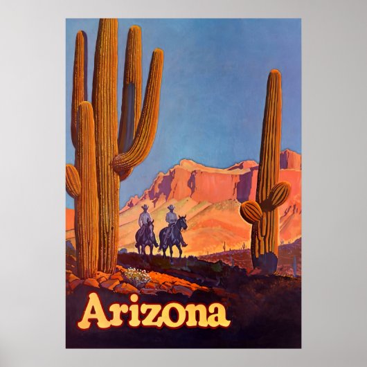 Arizona Vintage Travel Poster (Voorkant)