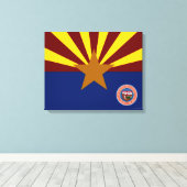 Arizona vlag canvas afdruk (Insitu (Houten vloer))