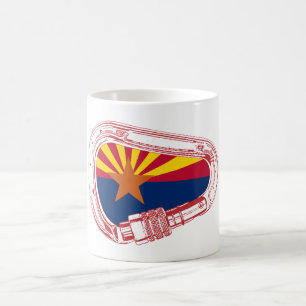 Arizona-vlag, klimmer Carabiner Koffiemok
