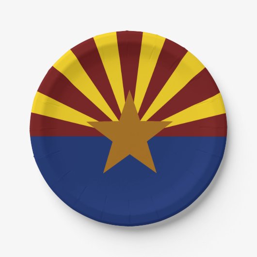 Arizona vlag papieren bordje (Voorkant)