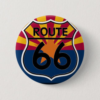 Arizona vlag Route 66 Ronde Button 5,7 Cm