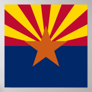 Arizona Vlag Vierkant Poster
