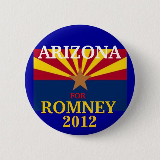 Arizona voor Romney 2012 Ronde Button 5,7 Cm (Voorkant)