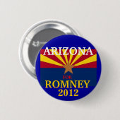 Arizona voor Romney 2012 Ronde Button 5,7 Cm (Voorkant /achterkant)