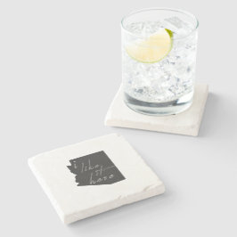 Arizona vormde het leuk hier zwart karton stenen onderzetter