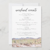 Arizona Wedding Weekend Welkom Kaart (Achterkant)