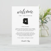 Arizona Wedding Welcome Letter & Itinerary (Staand voorkant)