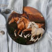 Arizona Wild paarden Ronde Button 6,0 Cm (In situ)