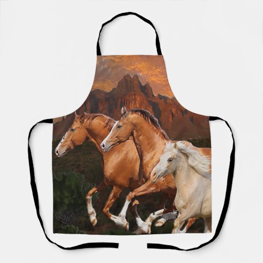 Arizona Wild paarden Schort (Voorkant)