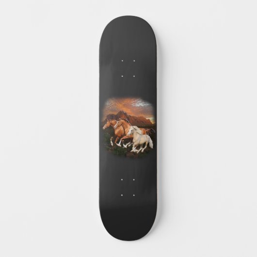 Arizona Wild paarden Skateboard (Voorkant)