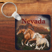 Arizona Wild paarden Sleutelhanger (Voorkant)
