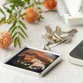 Arizona Wild paarden Sleutelhanger (Zijkant)