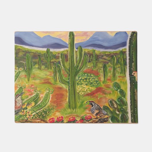 Arizona Woestijn Kunst Deurmat (Voorkant)