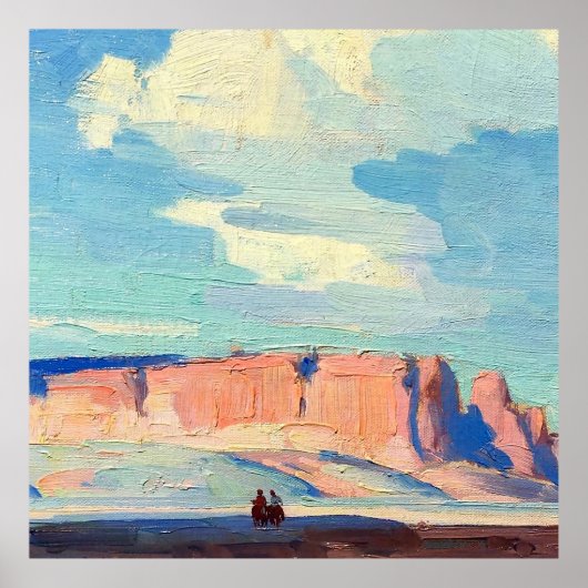 Arizona Wolken door Edgar Payne Poster (Voorkant)