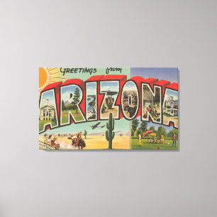 ArizonaThe SunLarge Letter ScenesArizona Canvas Afdruk