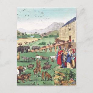 Ark van Noach met dieren Briefkaart