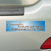 Ark vs. Titanic Bumpersticker (Op auto)