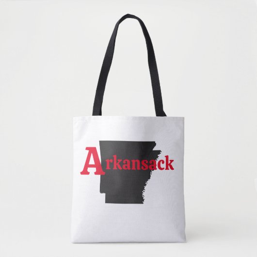 Arkansack rode tekst draagtas (Voorkant)