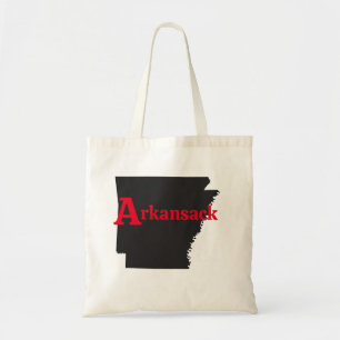 Arkansack rode tekst tote bag