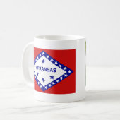 Arkansan Drapeau + Carte Mug (Devant gauche)
