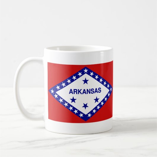 Arkansan Drapeau + Carte Mug (Gauche)
