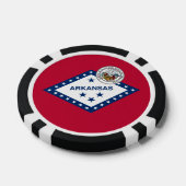 Arkansan Flag & Seal, Flag of Arkansas Poker Chips (Enkel)