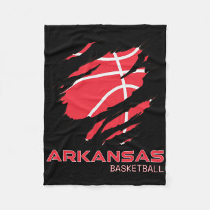 Arkansan Hoops Fan Souvenir Gift Arkansas Byske Fleece Deken