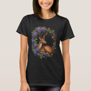 Arkansan Staats Hert En Druivenrank Vectorontwerp T-shirt