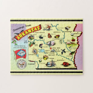 Arkansas 11x14 kaart legpuzzel