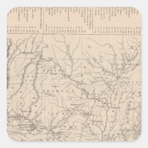 Arkansas 2 vierkante sticker
