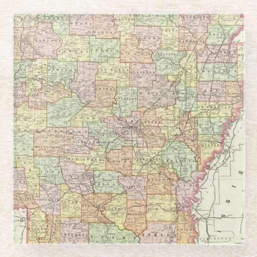 Arkansas 6 glazen onderzetter (Voorkant)