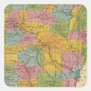 Arkansas 7 vierkante sticker