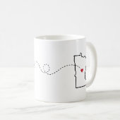 Arkansas au Minnesota - Coeur2Coeur Coffee Mug (Devant droit)