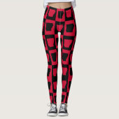 Arkansas Black and Red Pattern Leggings (Voorkant)