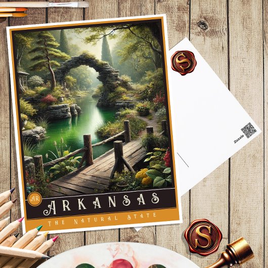 Arkansas | Carte postale État hyper-réaliste