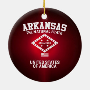 Arkansas De Natuurlijke Staat Keramisch Ornament