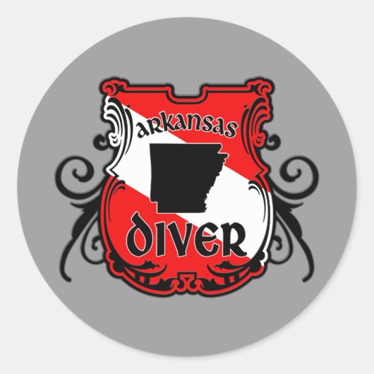 Arkansas Diver Ronde Sticker (Voorkant)