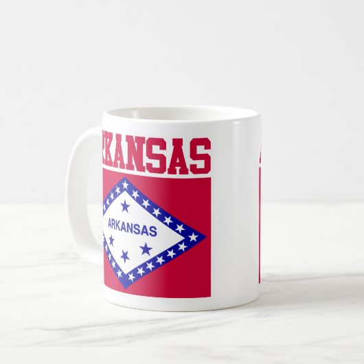 Arkansas Drapeau Mug (Devant gauche)
