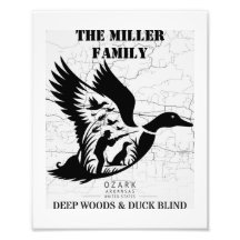 Arkansas Duck Hunting Cabin Decor Personalised