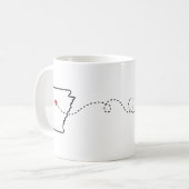 Arkansas en Oregon - Coeur2Coeur Coffee Mug (Devant gauche)