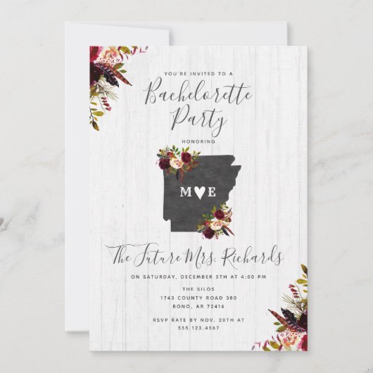 Arkansas Etat Bachelorette Party Invitation (Devant)