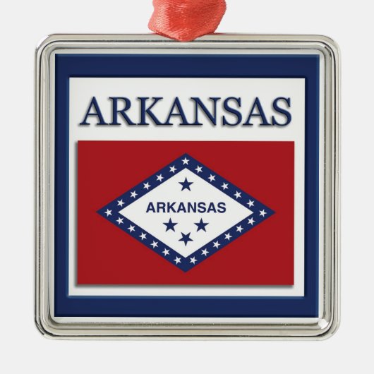 Arkansas État Drapeau ornement de Noël (Devant)