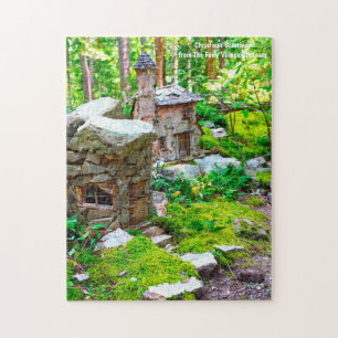 Arkansas Fairy Village. Kerstgroet Jigzaag Legpuzzel