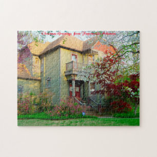 Arkansas Fayetteville. Kerstgroeten Legpuzzel